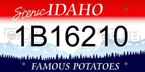 1B16210 Idaho License Plate