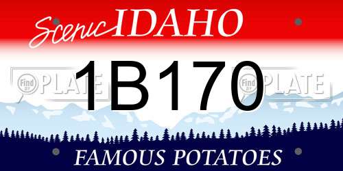 1B170 Idaho License Plate