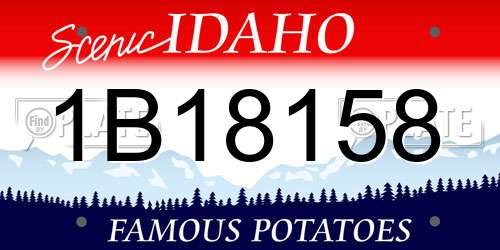 1B18158 Idaho License Plate