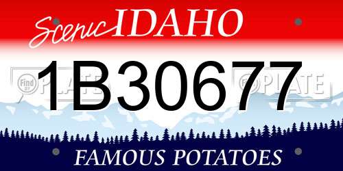 1B30677 Idaho License Plate