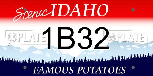 1B32 Idaho License Plate