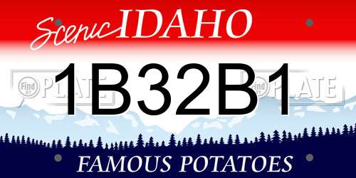 1B32B1 Idaho License Plate