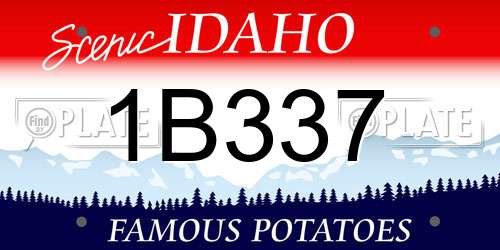 1B337 Idaho License Plate