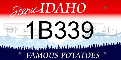 1B339 Idaho License Plate