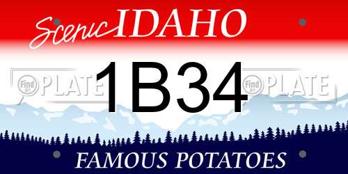 1B34 Idaho License Plate