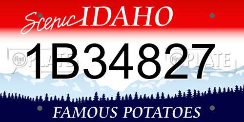 1B34827 Idaho License Plate