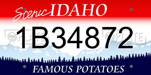 1B34872 Idaho License Plate