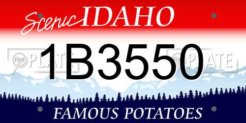 1B3550 Idaho License Plate