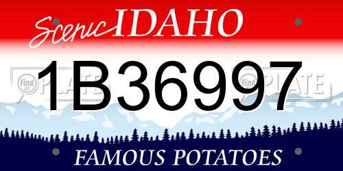 1B36997 Idaho License Plate