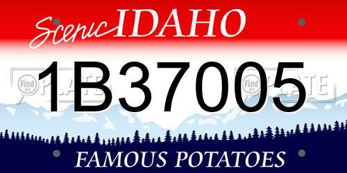 1B37005 Idaho License Plate
