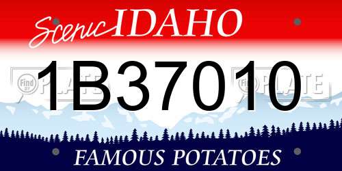 1B37010 Idaho License Plate