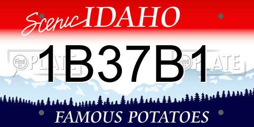 1B37B1 Idaho License Plate
