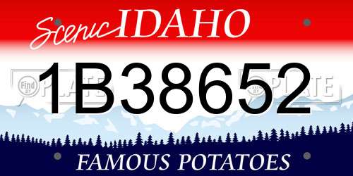 1B38652 Idaho License Plate