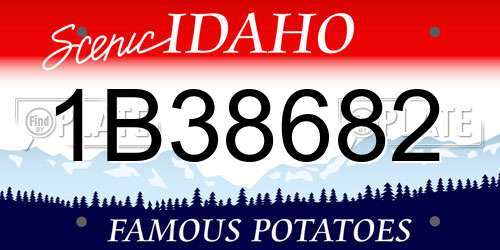 1B38682 Idaho License Plate