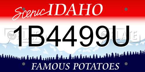 1B4499U Idaho License Plate