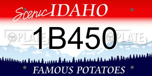 1B450 Idaho License Plate