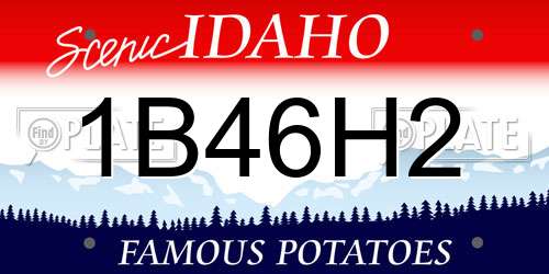 1B46H2 Idaho License Plate