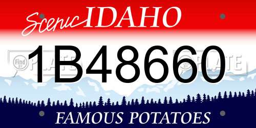 1B48660 Idaho License Plate
