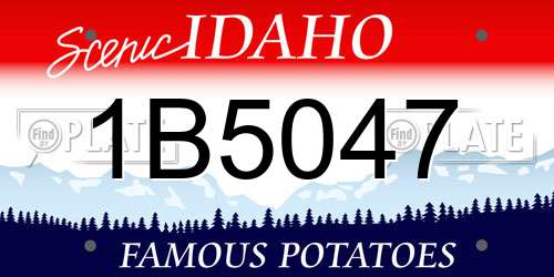 1B5047 Idaho License Plate