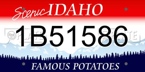 1B51586 Idaho License Plate