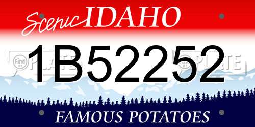 1B52252 Idaho License Plate