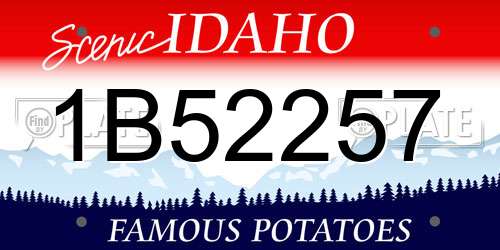 1B52257 Idaho License Plate