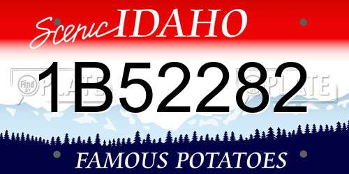 1B52282 Idaho License Plate
