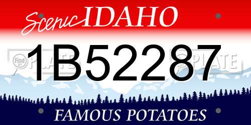 1B52287 Idaho License Plate