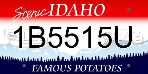 1B5515U Idaho License Plate