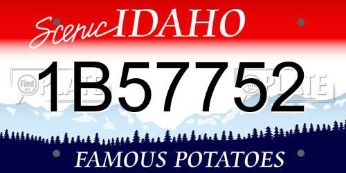 1B57752 Idaho License Plate