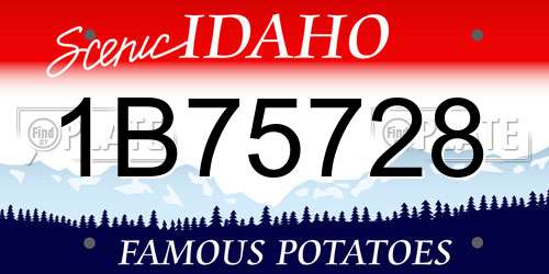1B75728 Idaho License Plate