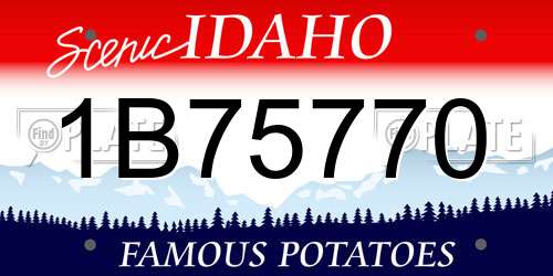 1B75770 Idaho License Plate