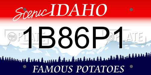 1B86P1 Idaho License Plate