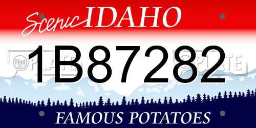 1B87282 Idaho License Plate