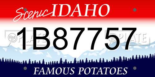 1B87757 Idaho License Plate