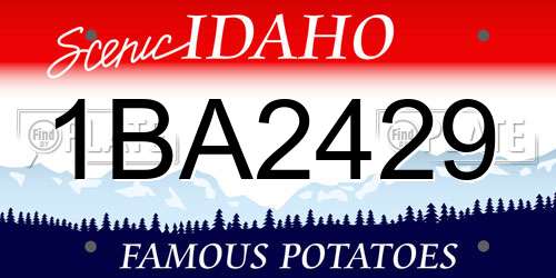 1BA2429 Idaho License Plate
