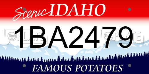 1BA2479 Idaho License Plate