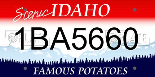 1BA5660 Idaho License Plate