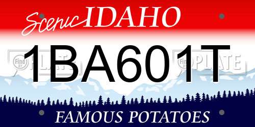 1BA601T Idaho License Plate