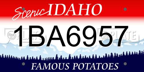1BA6957 Idaho License Plate
