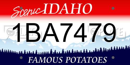 1BA7479 Idaho License Plate