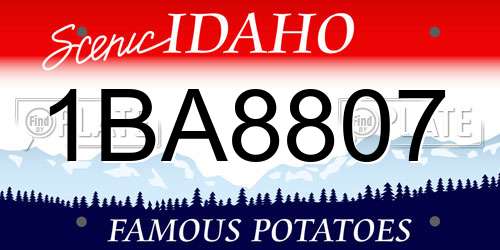 1BA8807 Idaho License Plate
