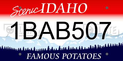 1BAB507 Idaho License Plate