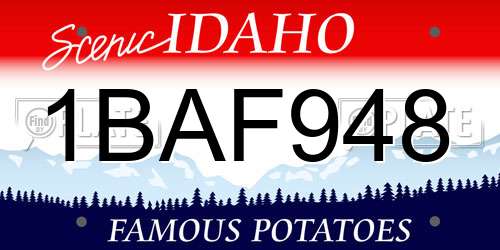 1BAF948 Idaho License Plate