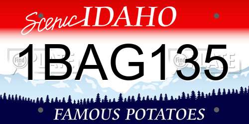 1BAG135 Idaho License Plate