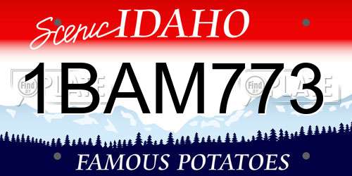 1BAM773 Idaho License Plate