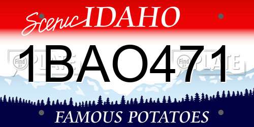 1BAO471 Idaho License Plate