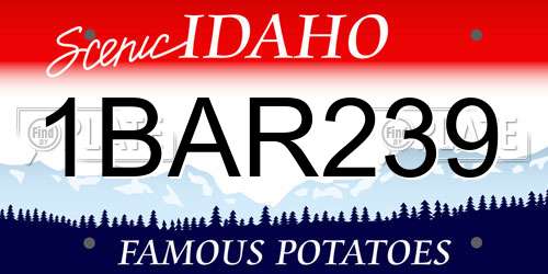 1BAR239 Idaho License Plate