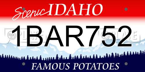 1BAR752 Idaho License Plate