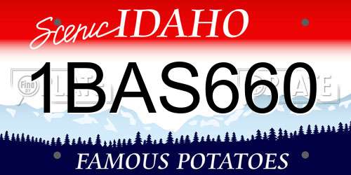 1BAS660 Idaho License Plate